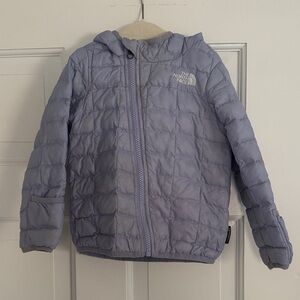 Infant The North Face Lavender Quilted Hooded Lightweight Puffer Jacket